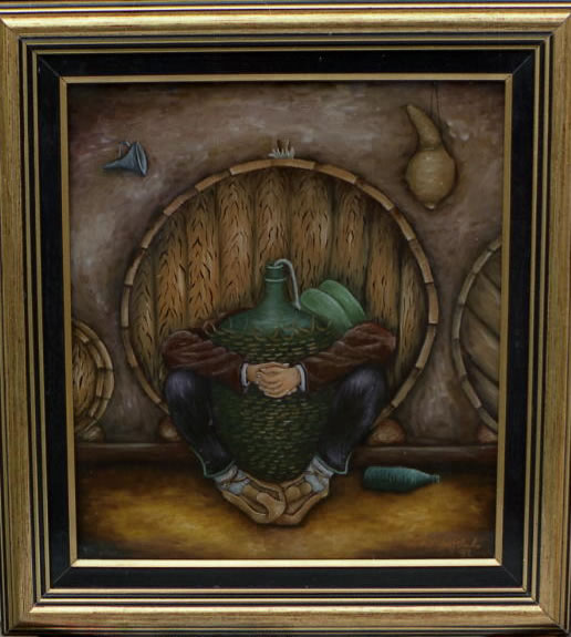Balondžija - ulje na staklu - 35x30